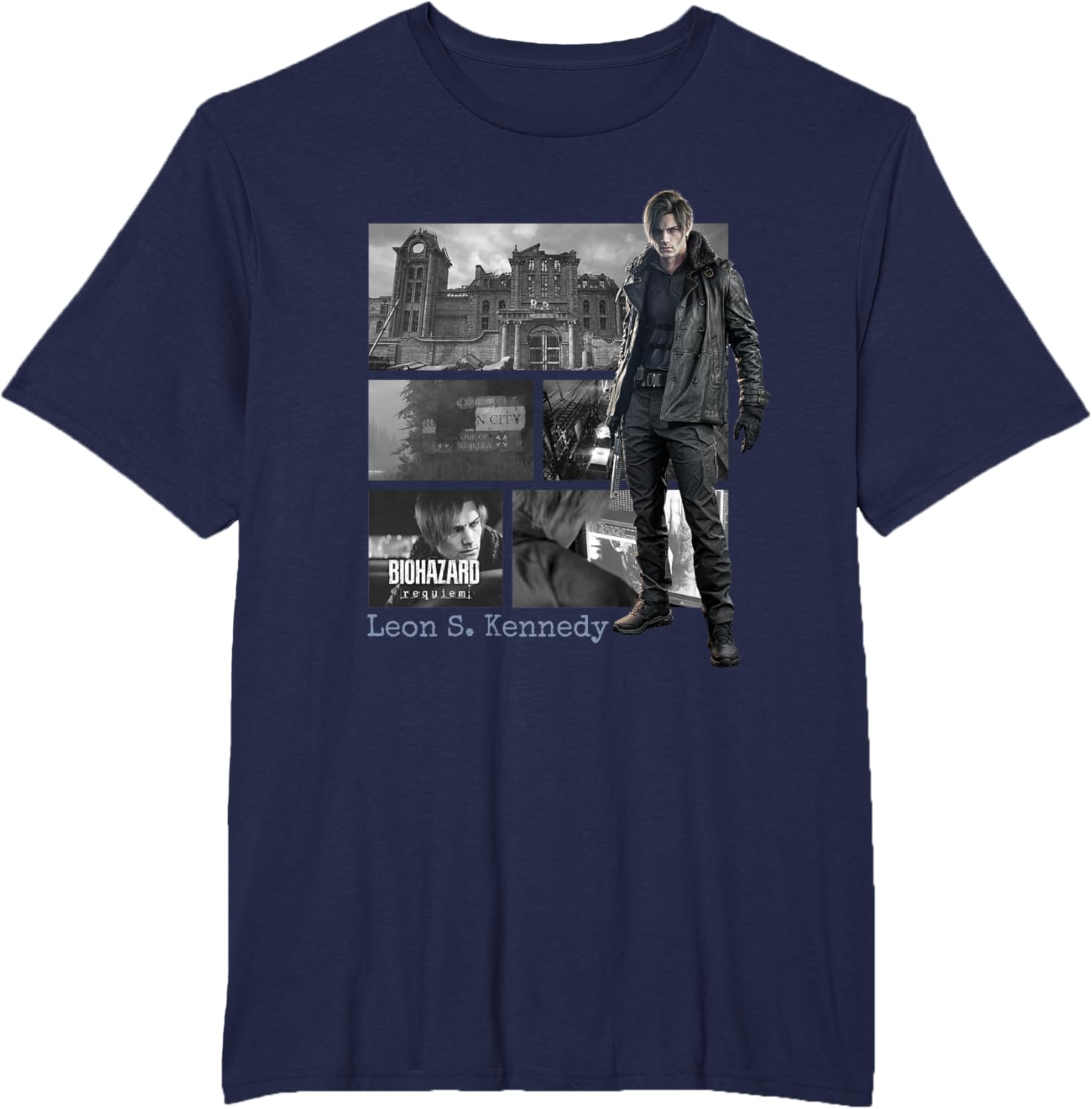 

Resident Evil Leon S Kennedy Requiem TShirt RE4 Remake Style Zombie Killer Raccoon City Survivor Horror Game Merchandise S