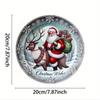 Christmas Metal Sign Santa Claus Sleigh Reindeer Gift Bag Home Party Decor