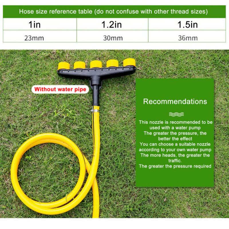 Multi-head Spray Agriculture Atomizer Nozzle Garden Lawn Sprinkler Farm Vegetable Irrigation Adjustable Large Flow Watering Tool
