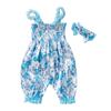 Newborn Infant Baby Girls Ruffle Floral  Romper Jumpsuit+Headband Sets