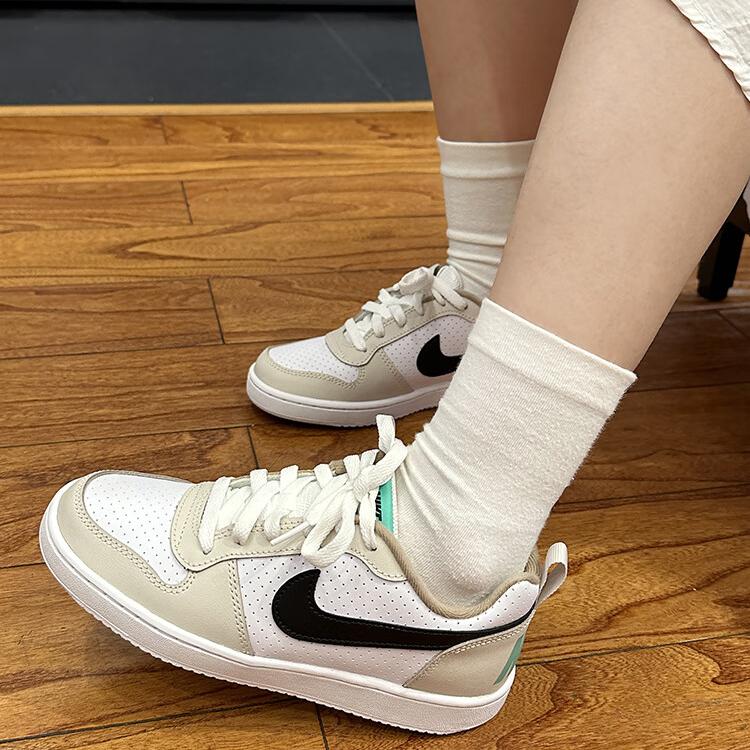 Nike Court Borough Low 2 GS Mocha Mint Kids Sneakers Cream DZ2783-101