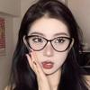 Women Trendy New Cat Eye Glasses Anti Blue Light Retro Large Frame Triangle Spectacle Frame Anti Radiation Eyeglass For Woman