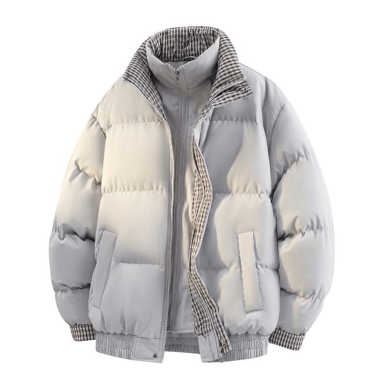 

Мужская осенне-зимняя теплая куртка с воротником-стойкой, имитация двух частей, хлопковая куртка с подкладкой, мужская и женская молодежная популярная хлопковая куртка, мужская верхняя одежда 3XL