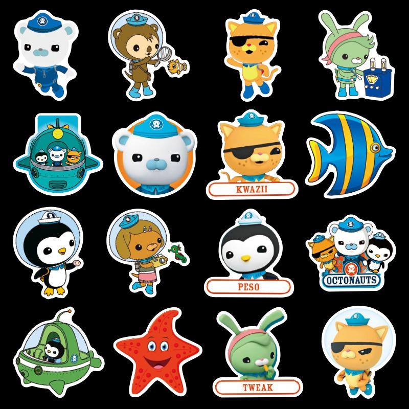 10/50Pcs The Octonauts Sticker Cartoon Graffiti Stickers for DIY Luggage Laptop Skateboard Motorcycle Bicycle Stickers