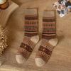 Women's Cotton Socks for Autumn and Winter Thickened Retro Mid-calf Women's Ethnic Pile Socks