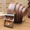 Retro 100% Top Layer Cowhide Hand-sewn Belt Washing Leather Business Casual Belt Creative Design Trendy Men