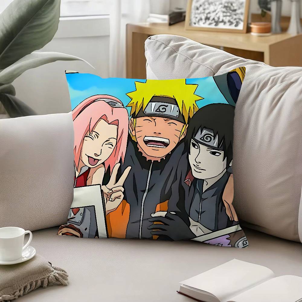 Naruto Pillow Case Sofa And Living Room Decorative Cushion Covers Dustproof And Miteproof Invisible Zipper
