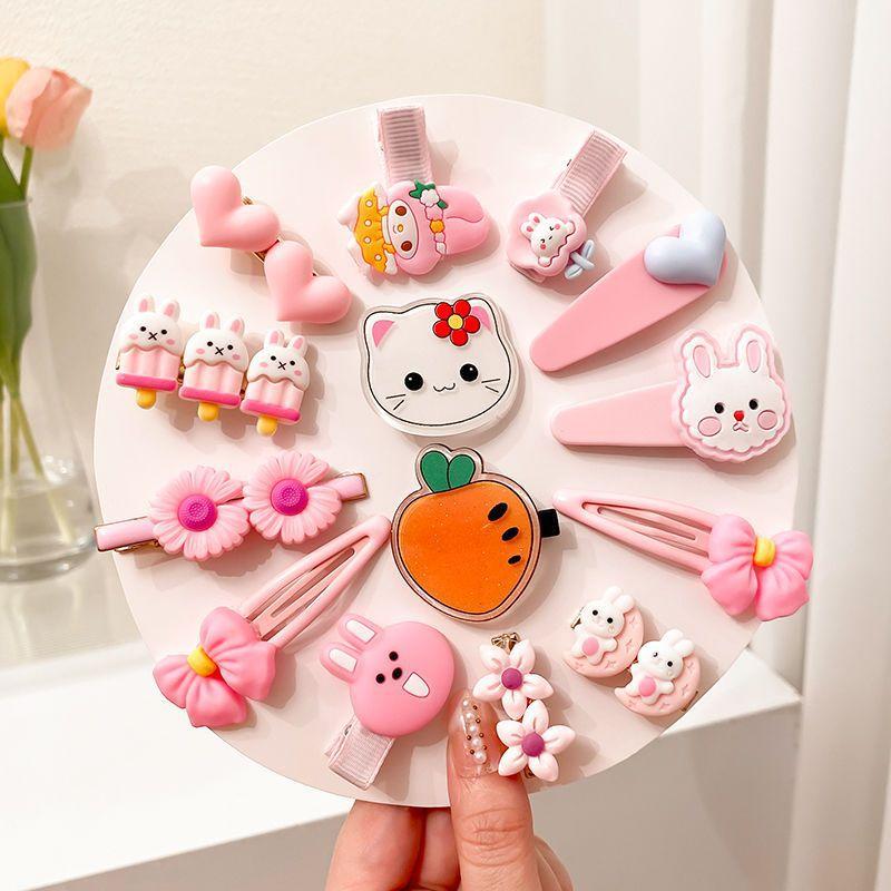 14 / 42Pcs Cartoon Baby Hair Clip Set Flower Fruit Baby Girl Barrettes Bangs Hairpins Kids Hair Accessories
