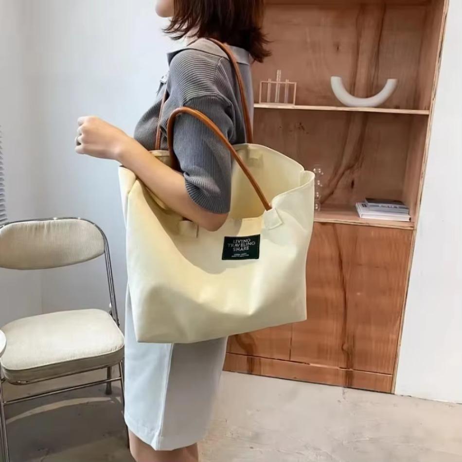 1 Pcs Popular Tote New Fashi Casual Design Female Canvas Student tide Big Women's Bag Handbag Tote Bags