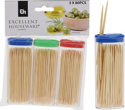 Toothpick Set 3X80 Pieces