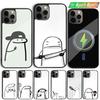 F-Flork Cute Funny Meme Phone Case For iPhone 15,14,13,12,11,Plus,Pro,Max Mini Magsafe Magnetic Wireless Charging