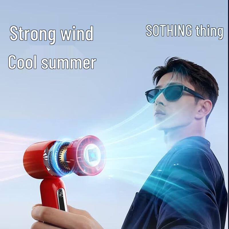 SOTHING Tragbarer Eis-Kühl-Handventilator