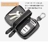 YOREMEI Men's Key Case, PU Leather, Double Zipper Car Key Case, Storage for 2