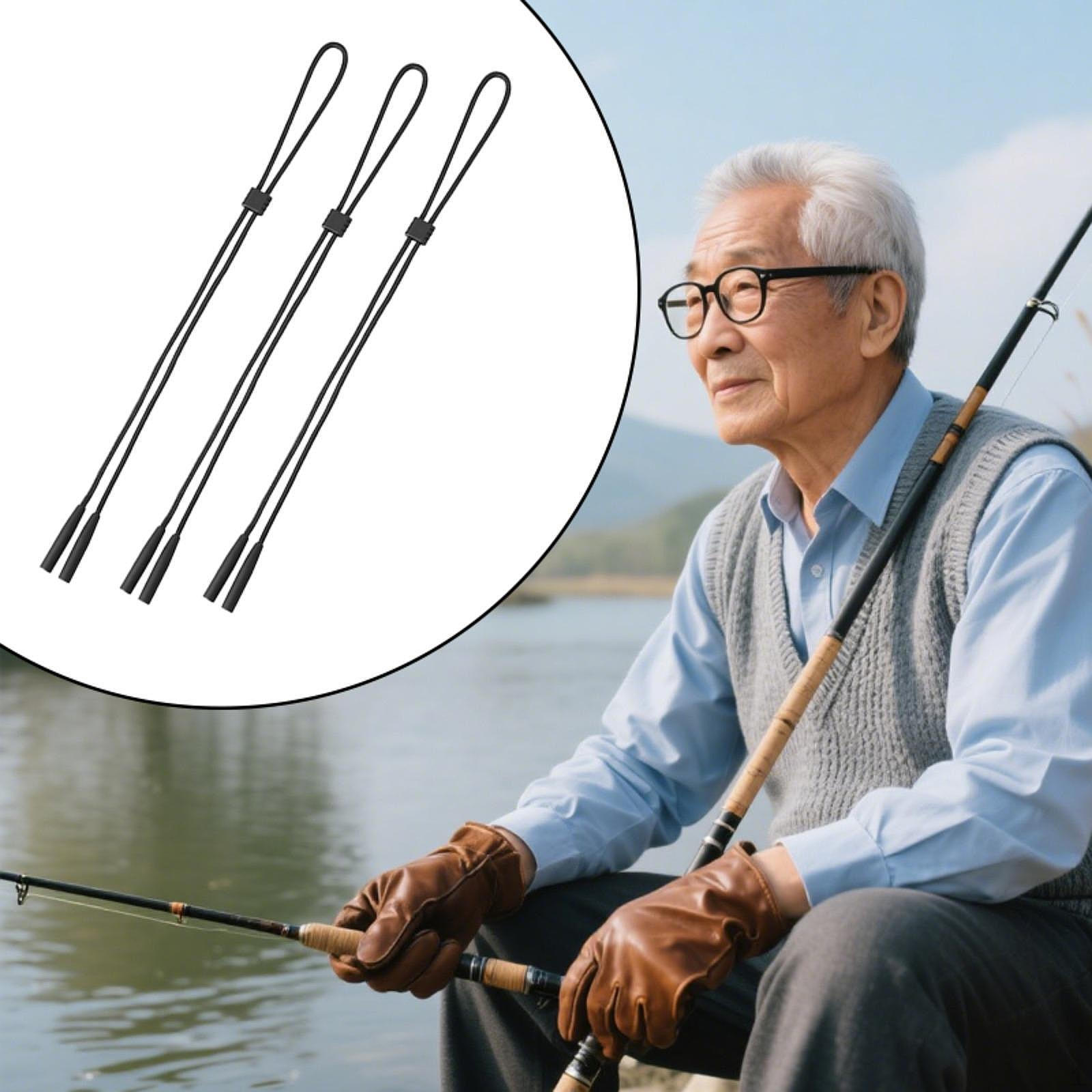 

3 Pieces Polyester Eyeglass Straps, Sunglasses Around Neck Lanyard Strap for Black