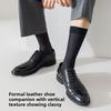 Summer Men's Dark Stockings - Thin Style Mid-Length Men's Socks with Good Breathability and Thick Nylon Business Socks for Gentlemen