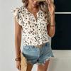 New Popular Casual Printed V-neck Shirt and Top