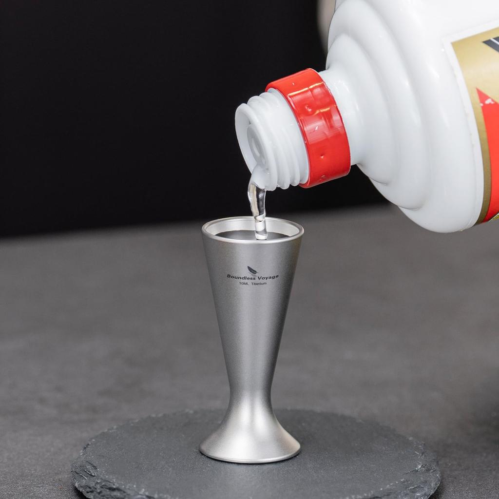 Grenzenlose Reise Titan 10ml Schnapsglas für Westlichen und Baijiu Perfekt für Hauspartys und Stilvoll Ein Großartiges Geschenk oder Pokal, Kapazität, Sake, Spirituosen,