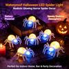 20PCS Waterproof Halloween LED Light Up Spider Decor, Realistic Luminous Horror Spider Figurines, Indoor Desktop Party Ornaments