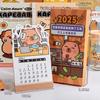 Creative 2025 Desk Calendar Cartoon Practical Calendar Stationery Capybara Calendar  Making Plans