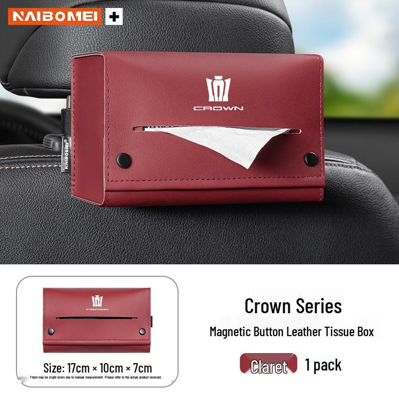Car Tissue Box for Armrest In Crown, Land Cruiser, Vellfire - Hanging Dispenser Accessory
