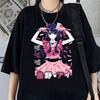 Anime Printed T-shirt for Women Harajuku Style Loose Breathable Short-sleeved T-shirt Cute Summer Women's Fashion Personality