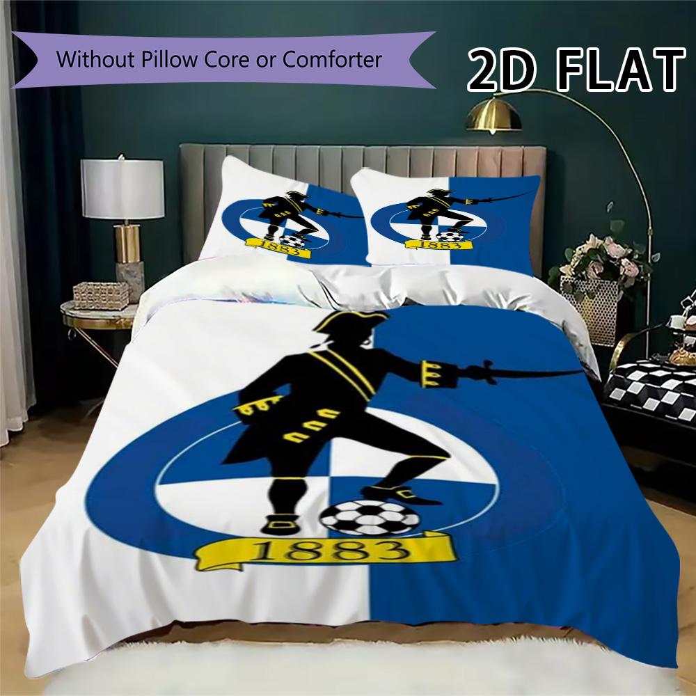 Bristol Rovers fc Pattern Bedding uilt Set uilt Cover Pillowcase Home Decoration Birthday Gift (1 * duvet cover + 2 * pillowcase without core)
