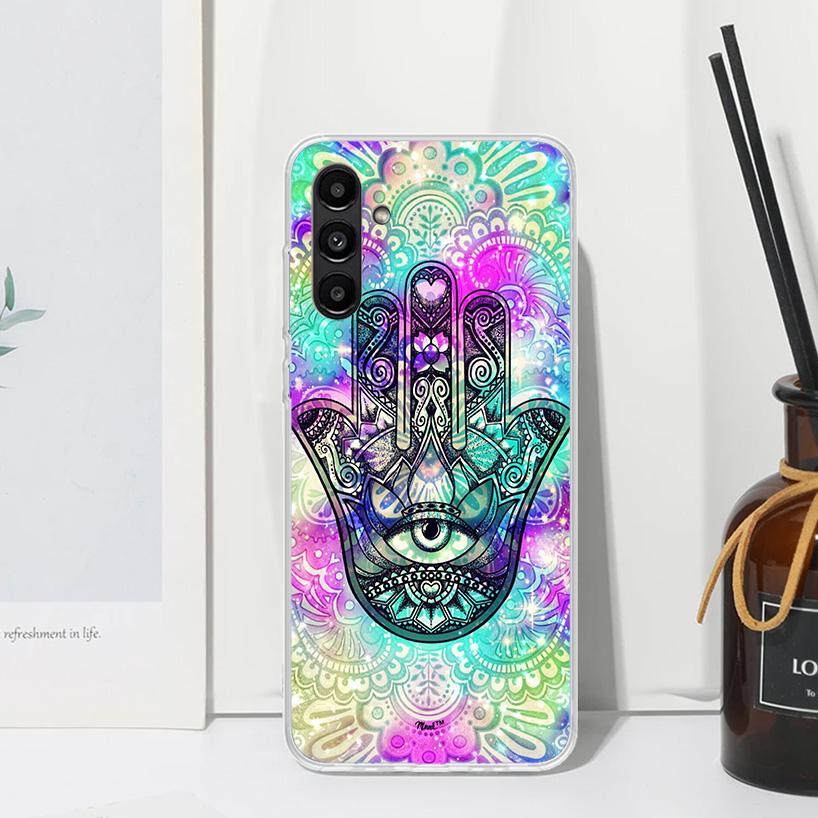 Totem Mandala Colorful Flower Phone Case For Samsung Galaxy A15 A25 A35 A55 A14 A24 A34 A54 A13 A23 A33 A53 A12 A22 A32 A52 A05S