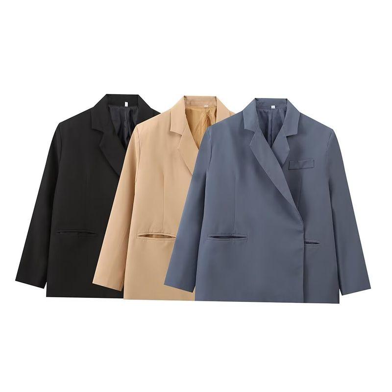 Kaslead New Arrival Women's Fashion Style Fashion Simple, Loose and Versatile Three-Color Suit Short Jacket