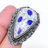 Natural K2 Blue Azurite Gemstone 925 Sterling Silver Jewelry Ring Size 7.5 AR-17043