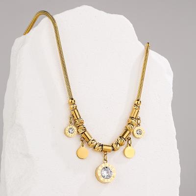 2024 Zlaté Choker náhrdelníky pro elegantní ženy, neblednoucí šperky z nerezové oceli 316L