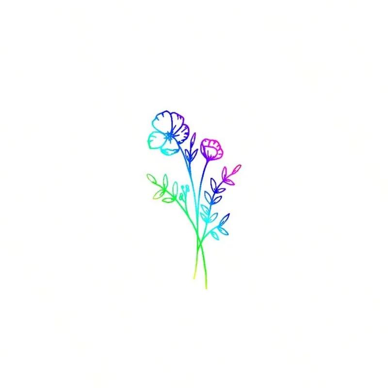 Cute little flower car sticker, simple design, durable material, car decal, car sticker