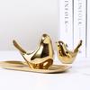 Lifelike Ceramic Bird Ornament Minimalist Style Bird Statue Collectible Figurines For Home Office Decor