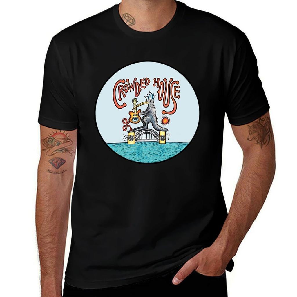 Crowded House Tshirt Novelty Print Casual Tee Shirt