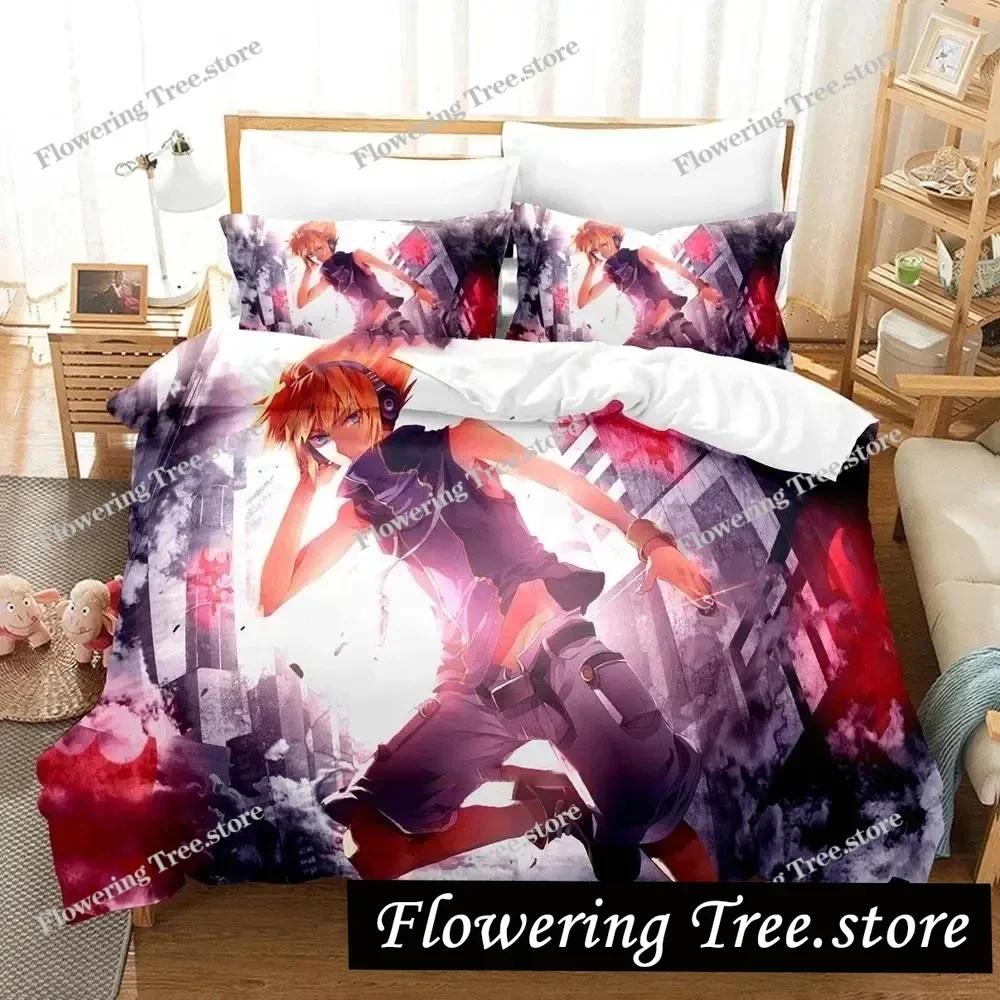 Anime The World Ends with You Neku Sakuraba Bedding Set Duvet Cover Bed Set Quilt Cover Pillowcase Comforter King Queen Size