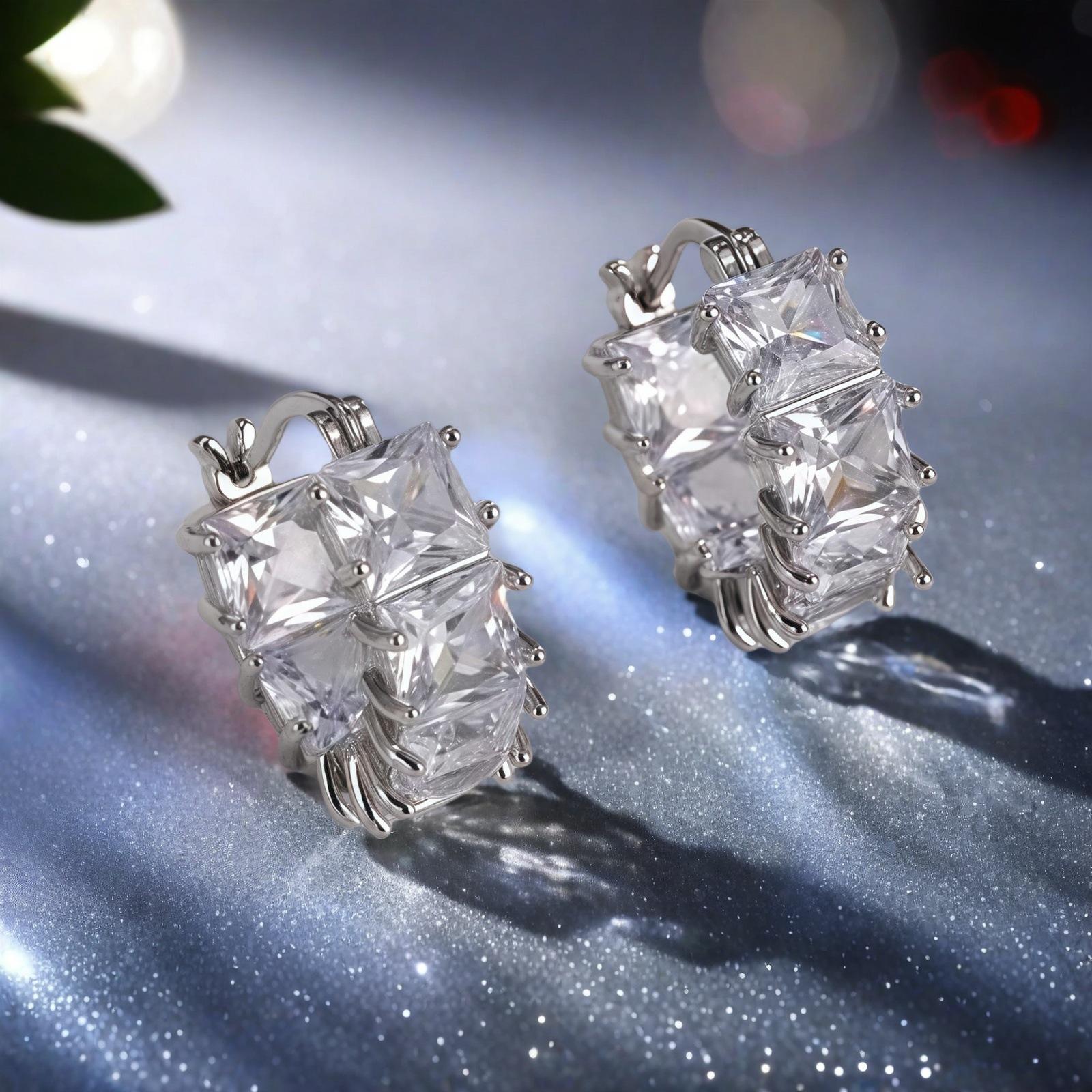 

Квадратні Сережки Для Жінок, Універсальні, Високоякісні, Персоналізовані, Інтернет-Сережки One Size