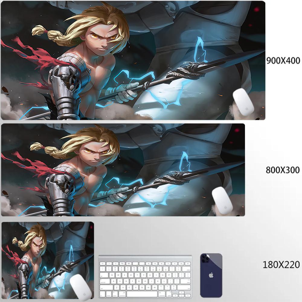 Fullmetal Alchemist Gaming Mouse Pad Large Pc Accessories Mousepad Hd Custom Home Keyboard Pads Office Gamer Cabinet Table Mat