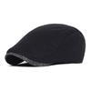 Vintage Herringbone Newsboy Cap Men Women Winter Thick Warm Casual Stripe Berets Gatsby Flat Hat Peaked Cap Adjustable Patchwork