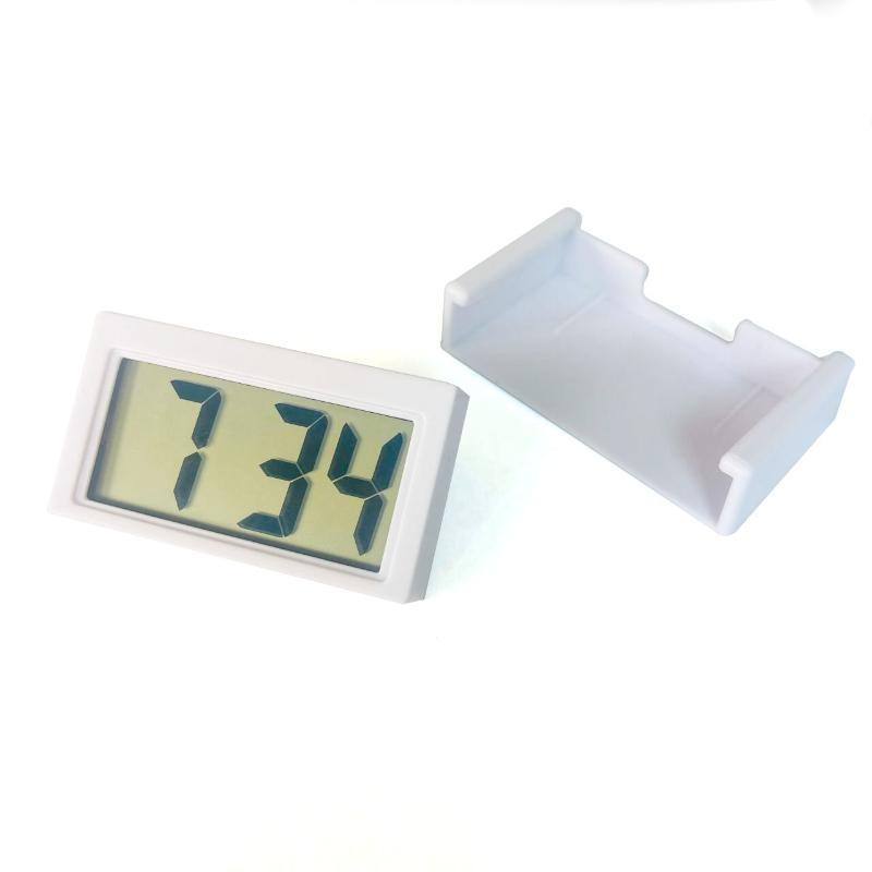 Mini Horloge Numérique Grand Écran Tableau de Bord de Voiture Horloge Électronique Auto-adhésive Support d'Heure Numérique Horloge de Voiture