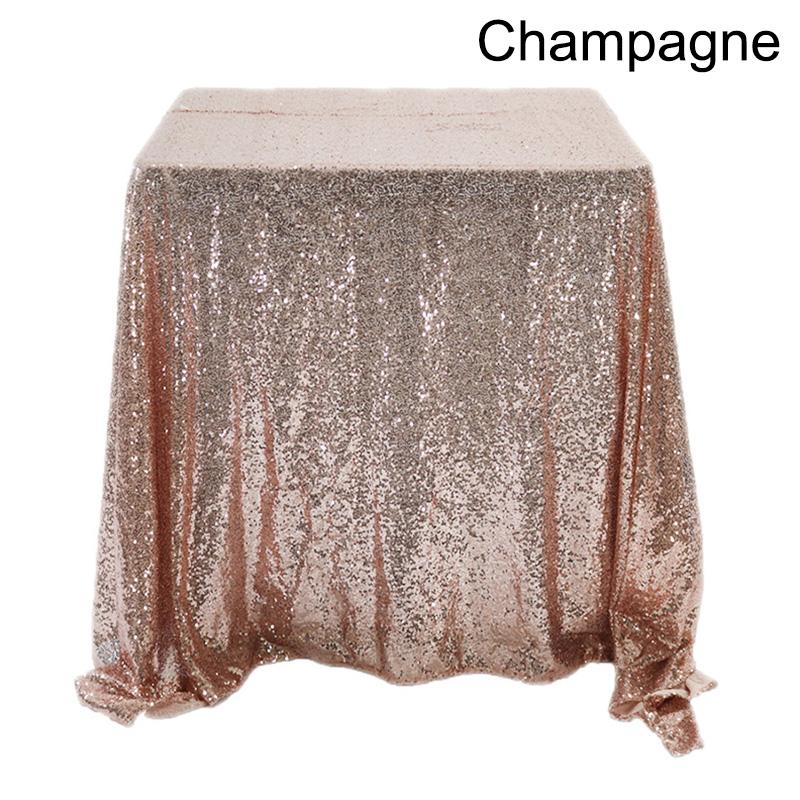 1PC Table Skirt Table Cloth Glitter Sequin Tablecloth Wedding Party Multi-Color Table Cover