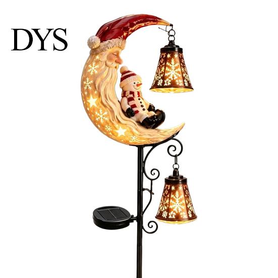 Warm Ambience Yard Decor Solar Snowman/Ghost Moon Stake Light, Waterproof Metal Garden Sculpture, Decorative Halloween Outdoor Decorations Powered