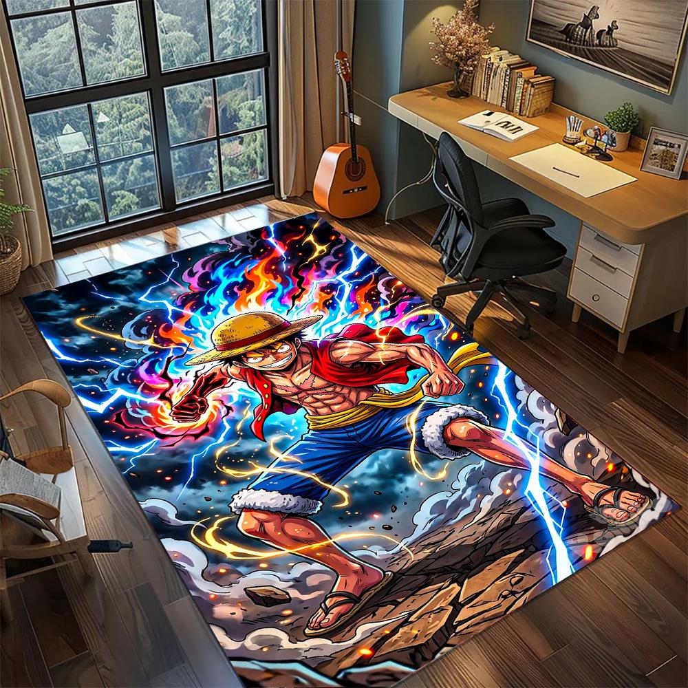 

Luffy Rug Household Daily Floor Mat, Non Slip Washable Large Area Carpet Gamer Room Bedroom.-TING 60x90cm