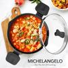 MICHELANGELO Cooking Noodles Pot Double Handle Soup Pot with Strainer Lid Home Induction Cooker Universal Milk Pot Kitchenware
