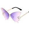 New Butterfly Sunglasses Women's Fashion Big Frame Gradual Change Color Sunglasses European and American Trend Street Sunglasses S