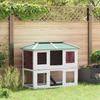 Vidaxl Rabbit Cage, 2 Levels, Brown, Wooden