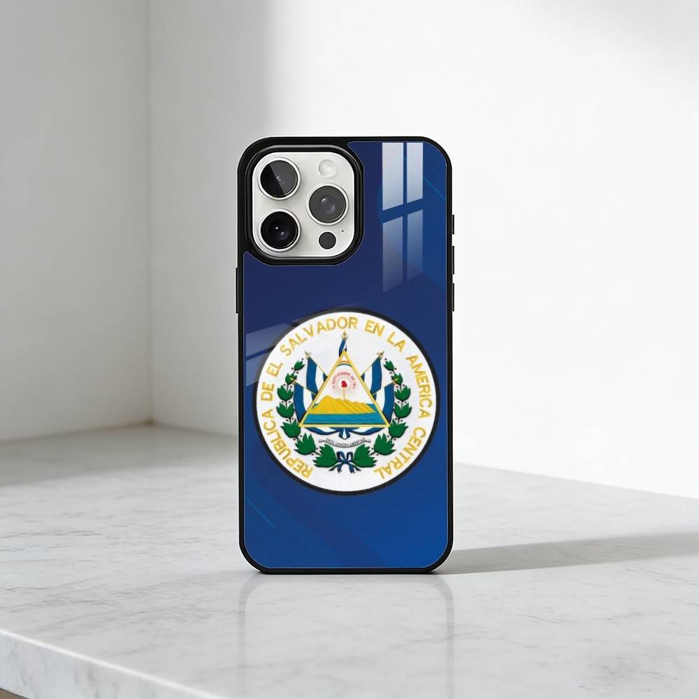 El S-Salvador Flag Phone Case For iPhone17,16,15,14,13 Plus,Pro Max Magnetic For Magsafe Wireless Charging