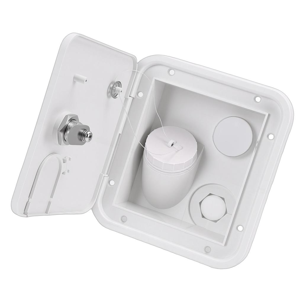 RV Water Inlet with Lockable Cover Keys Gravity Water Inlet Fill Dish for Motorhome