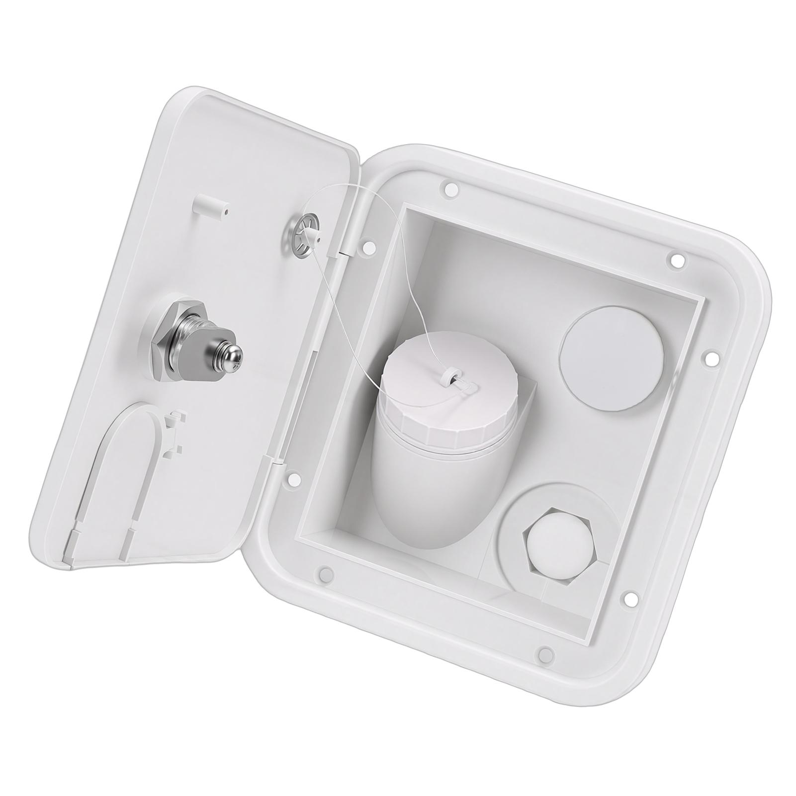 

RV Water Inlet with Lockable Cover Keys Gravity Water Inlet Fill Dish for Motorhome