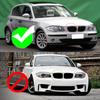 Do BMW E81 E87 120d 120i 130i Przed liftingiem 2004-2007 Błyszcząca Czarna Podwójna Listwa Grill Samochodu Przedni Grill Nerki Grill Wyścigowy