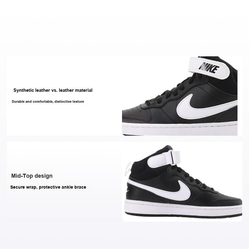 Черные детские кроссовки Nike Court Borough Mid 2 GS CD7782-010 39