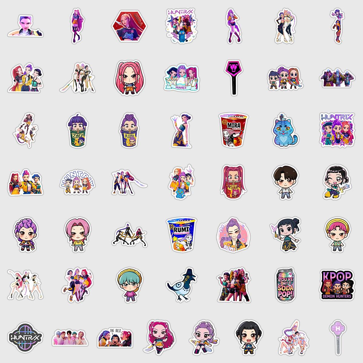 50 Anime Witch Graffiti Stickers Water Cup Mobile Phone Waterproof Decorative Stickers Korean Anime Stickers